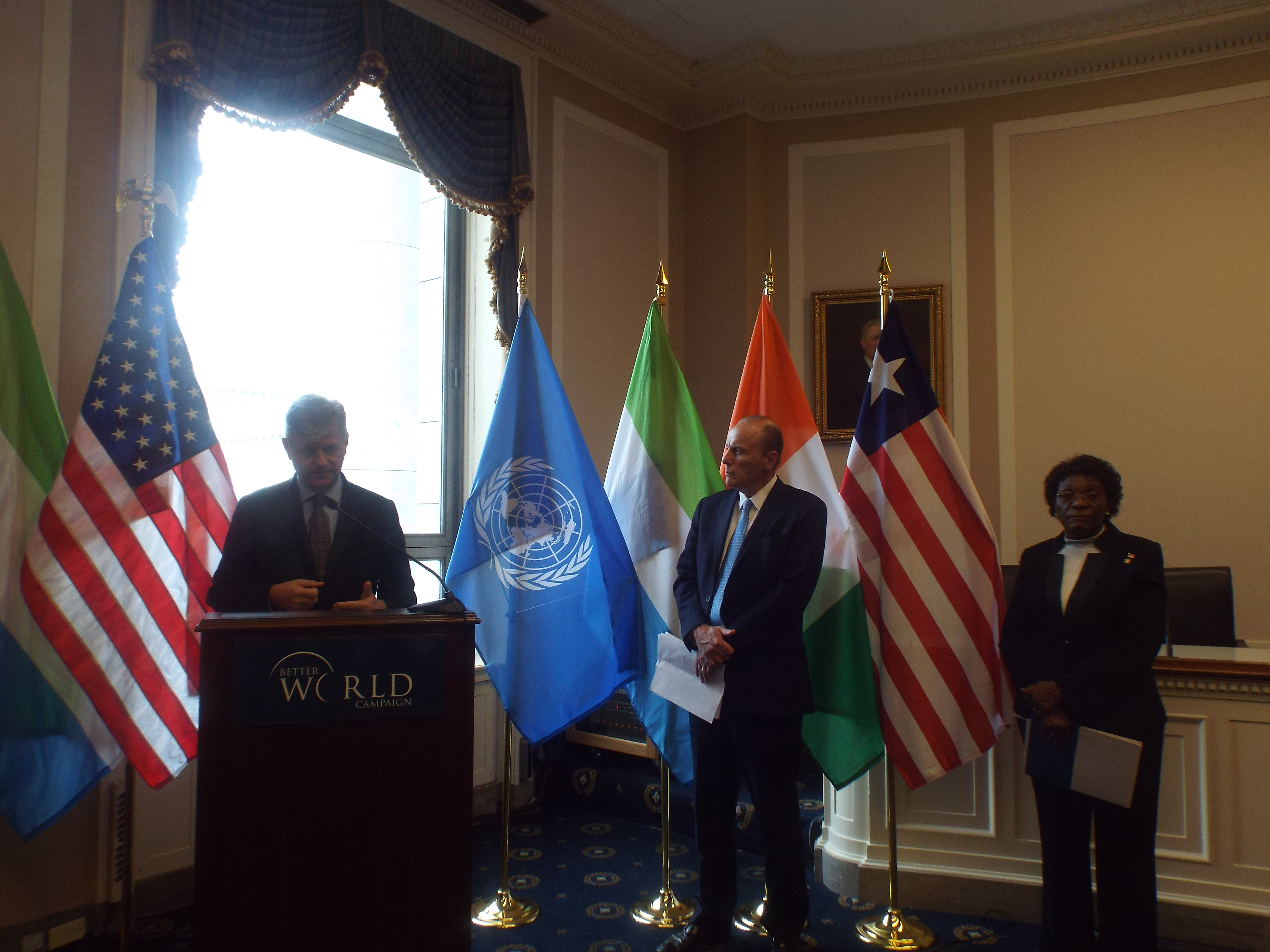 Ambassador Lois brutus, right with other distinguished platform personalities at the event